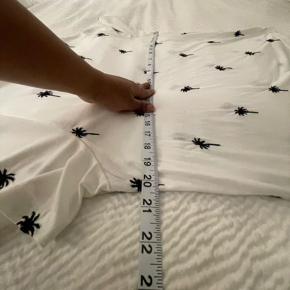 KnappStudio Women's White Summer Vacation Tree Tee embroidery Tshirt Size L - Picture 5 of 8